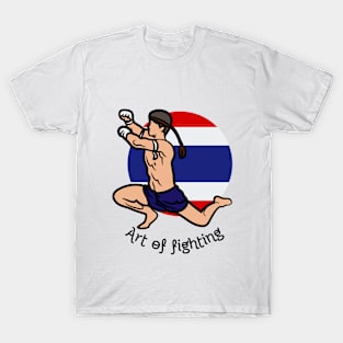Thai Boxing art of fighting ,Brafdesign T-Shirt